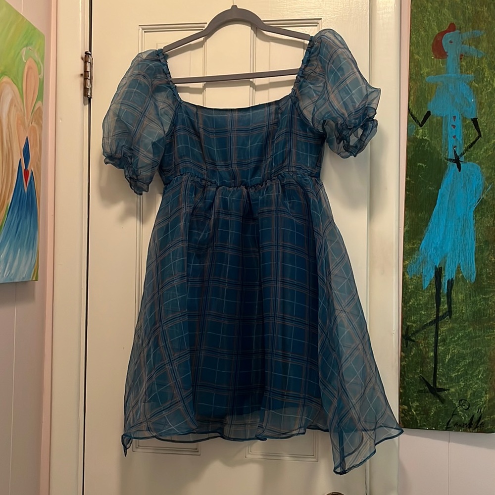 Fun blue boutique dress